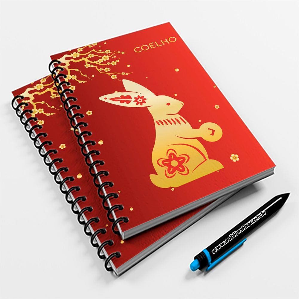 Caderno Universitário 96fls Horóscopo Chinês Coelho