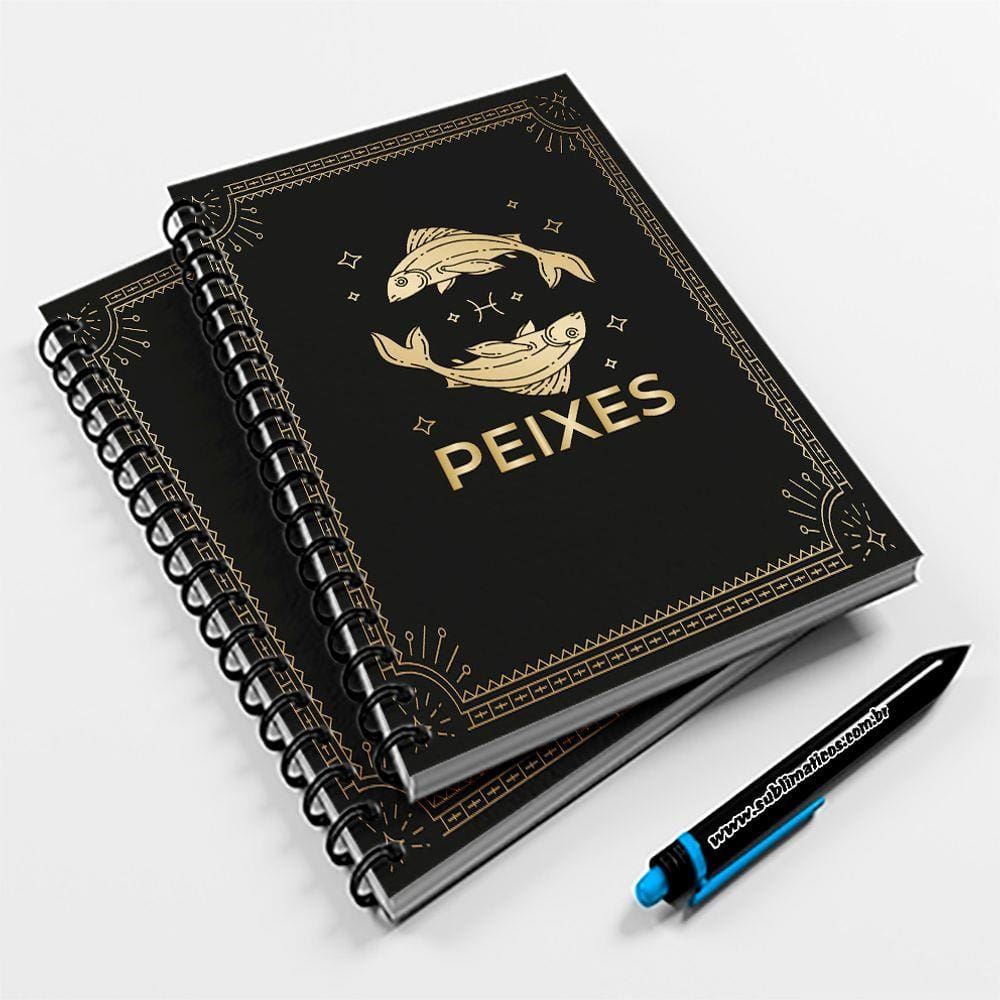 Caderno Universitário 96fls Signo Peixes