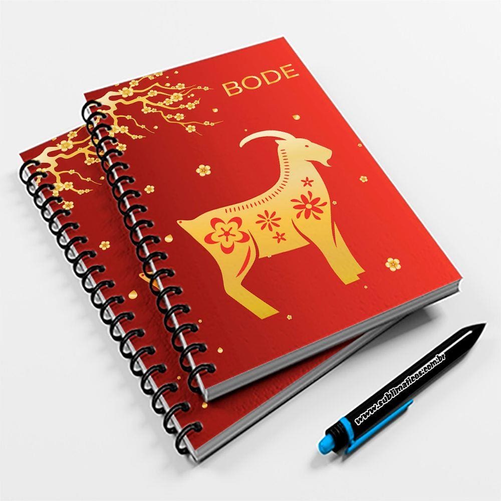 Caderno Universitário 96fls Horóscopo Chinês Bode