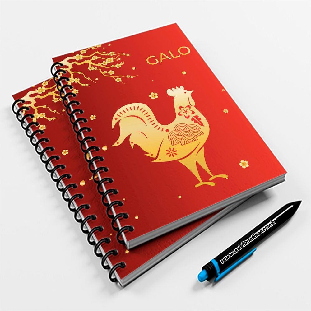 Caderno Universitário 96fls Horóscopo Chinês Galo
