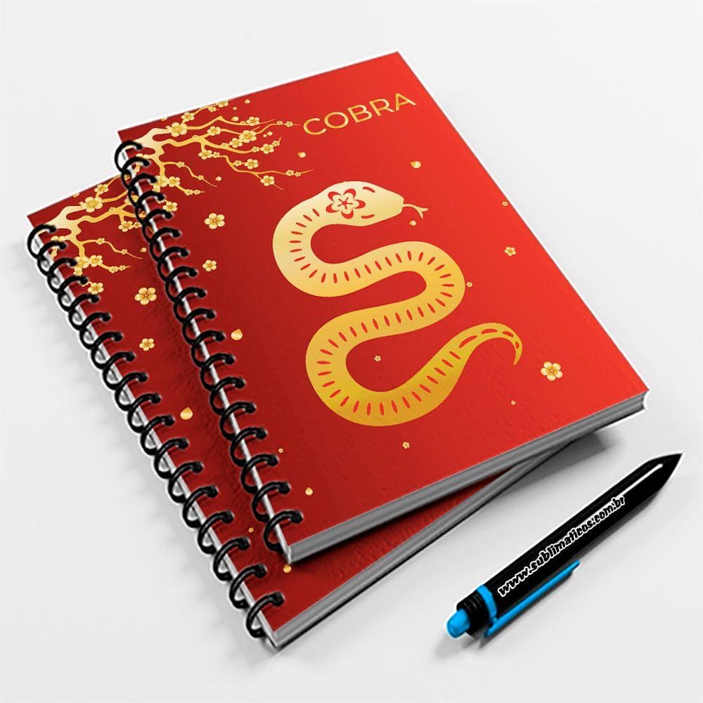 Caderno Universitário 96fls Horóscopo Chinês Cobra