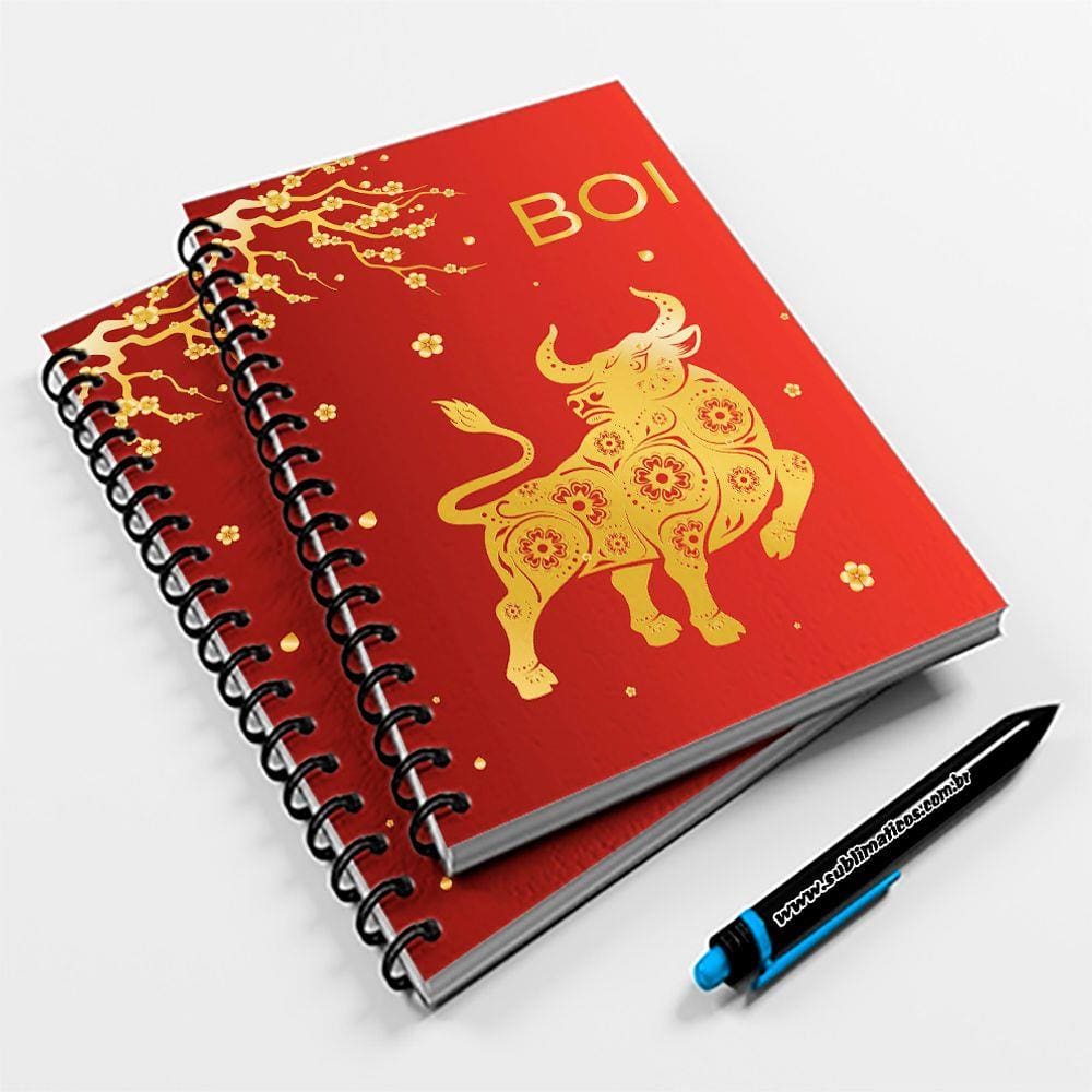 Caderno Universitário 96fls Horóscopo Chinês Boi