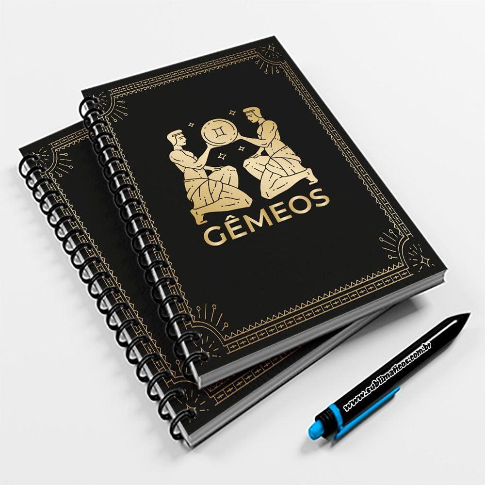 Caderno Universitário 96fls Signo Gêmeos