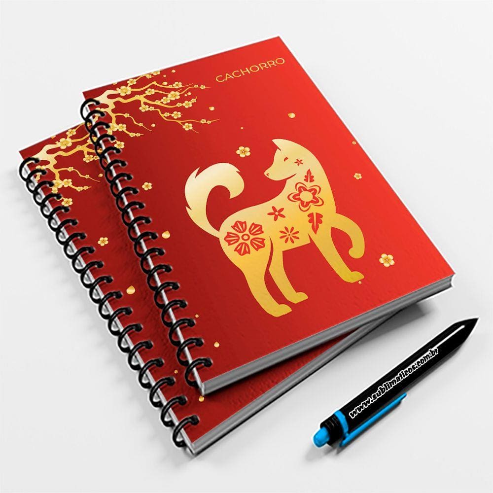 Caderno Universitário 96fls Horóscopo Chinês Cachorro