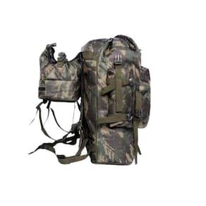 Mochila Impermeável Camping Viagem Reforçada Verde Camuflada