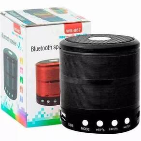 Mini Caixa de Som Bluetooth Portatil fm aux sd Wster ws-887