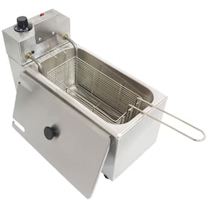 Fritadeira Elétrica com Óleo 4 Litros 1 Cuba com Tampa Industrial Inox Irmãos Ribeiro Frb1c4