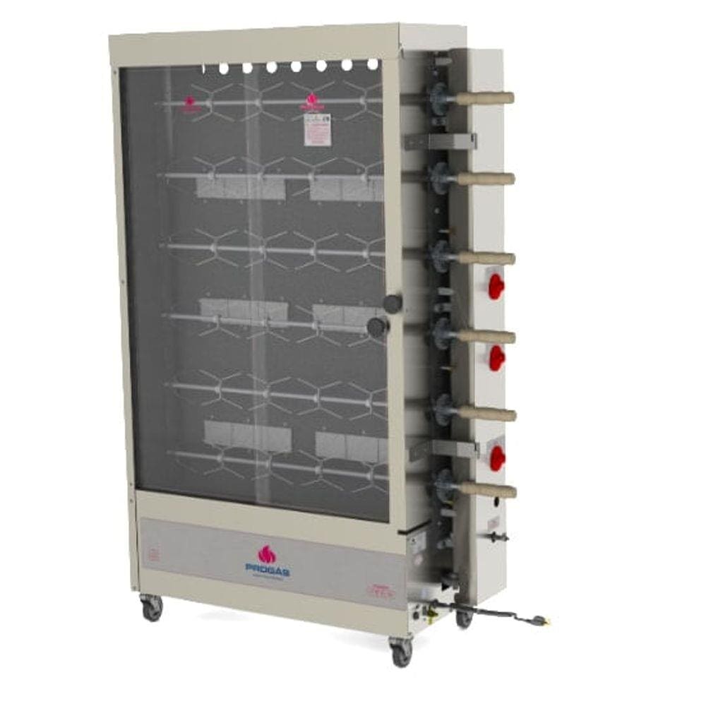 Maquina De Frango Pr-631tr 30 Assados Queimador Infravermelho A Gas Bivolt - Progas