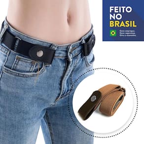 Cinto Sem Fivela Unissex Conforto e Praticidade Marron