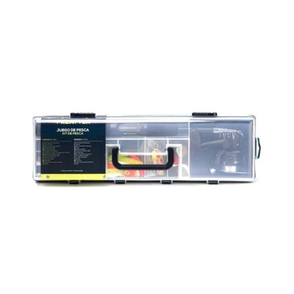 Kit De Pesca 90 Peças + Vara De Carretel Klatter