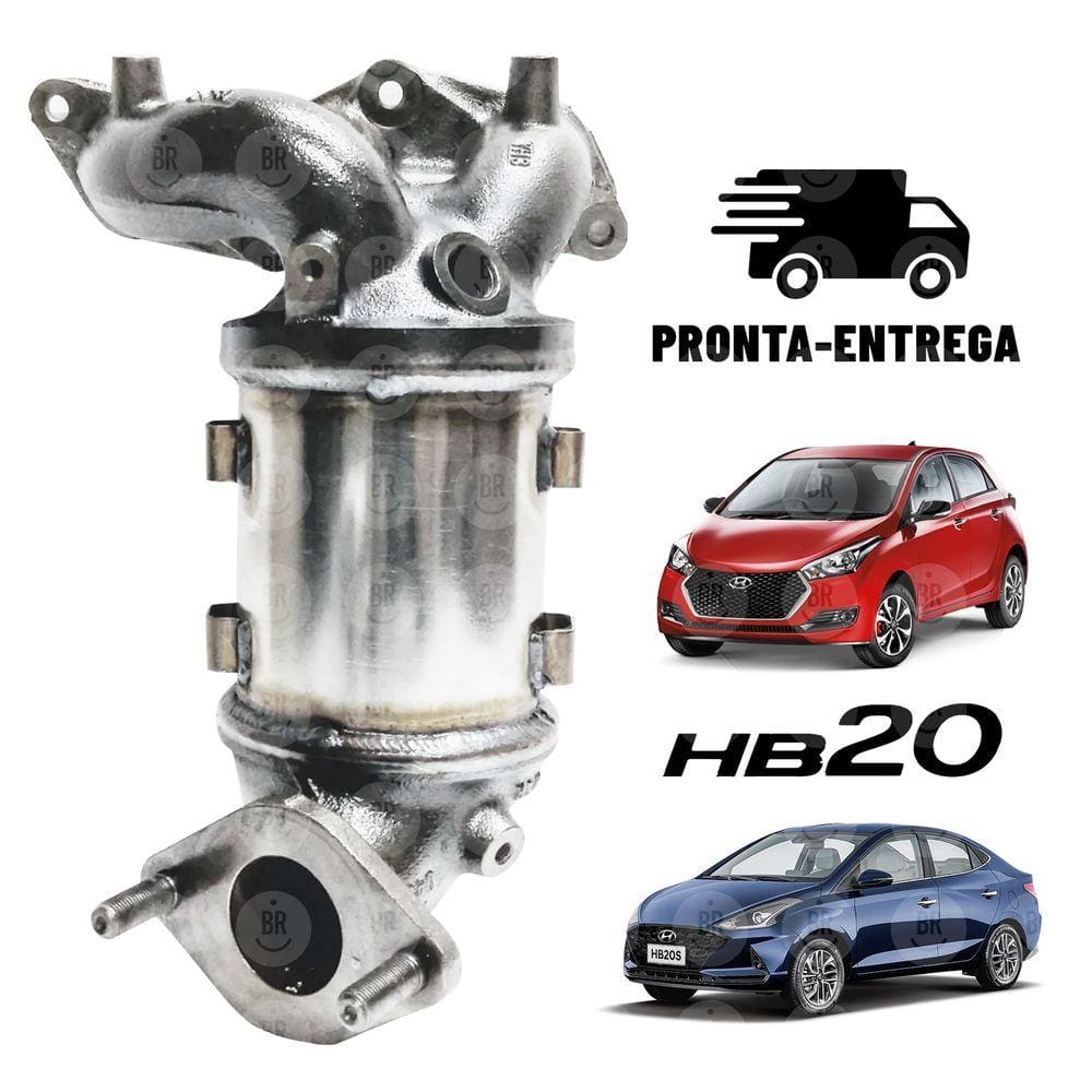 Catalisador C/ Coletor Hyundai Hb20 Todos 1.0 - 3 Cilindros