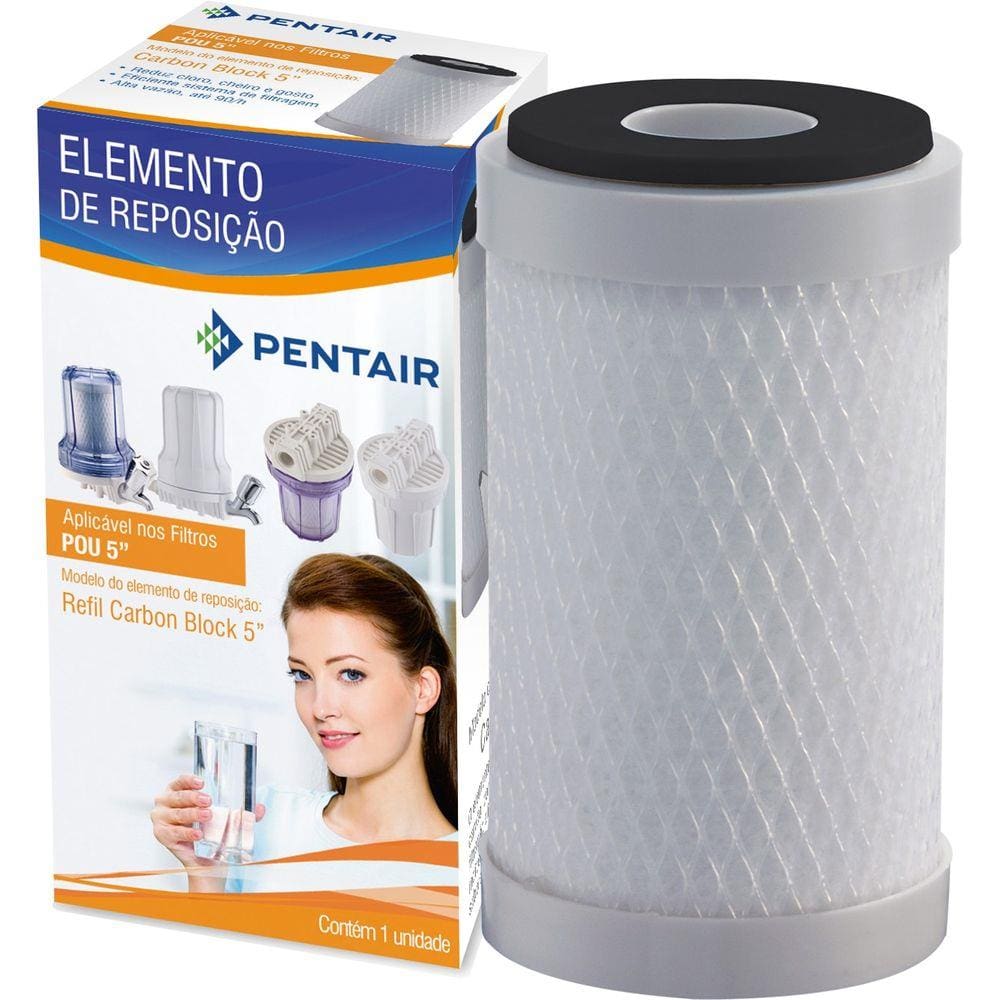 Refil Para Ponto de Uso Carbon Block 5" Pentair