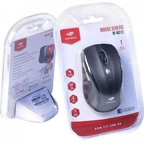 Mouse Sem Fio 1600Dpi M-W012Bk Preto C3Tech