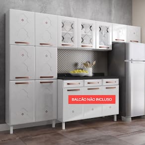 Cozinha Compacta de Aço 3 Peças Mirage New Telasul Branco