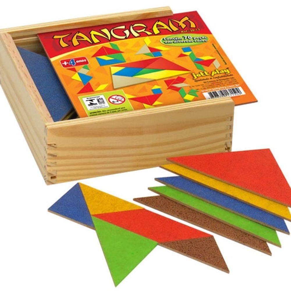 Tangram 10 Jogos Em MDF 70 Peças