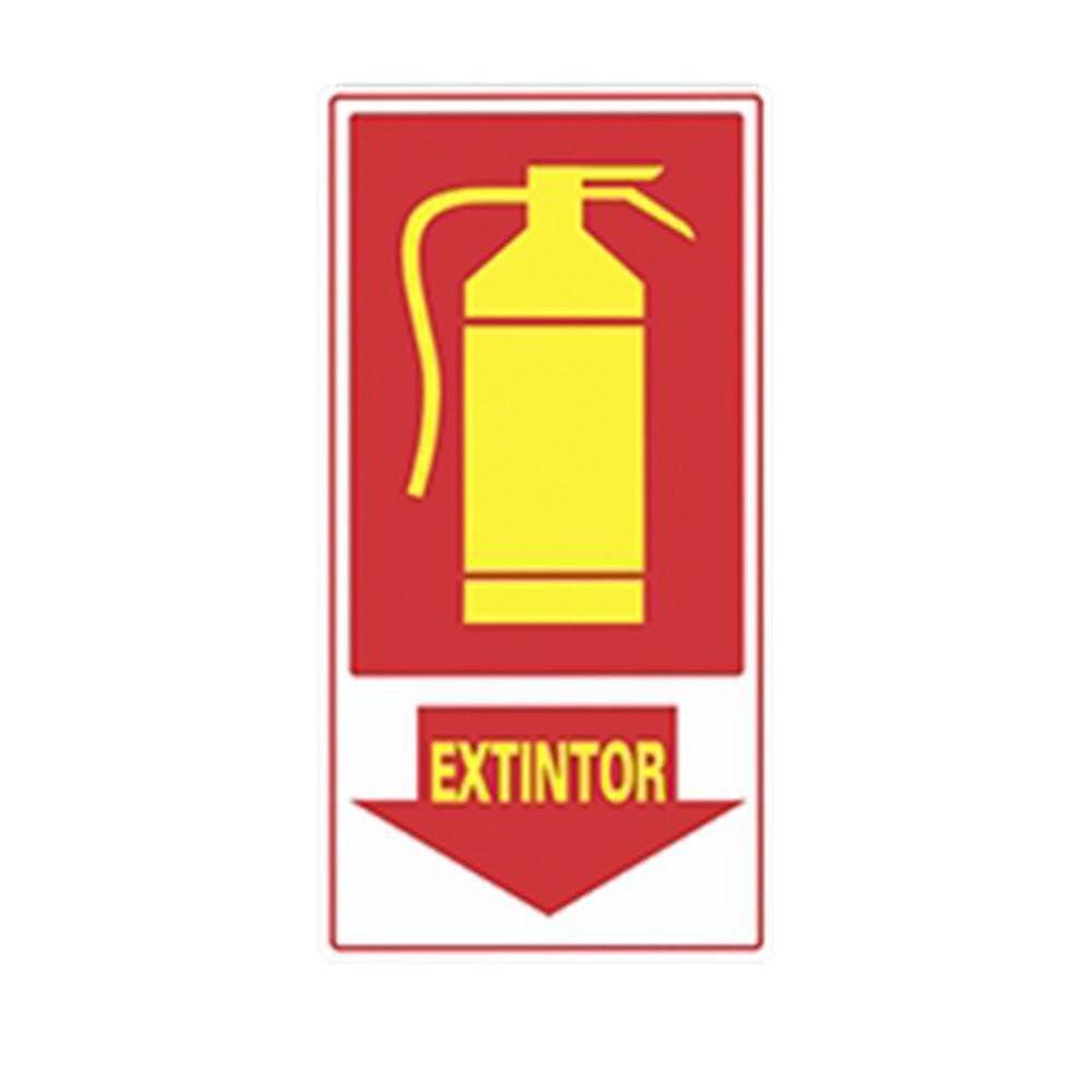 Placa Fotoluminescente Extintor Unidade