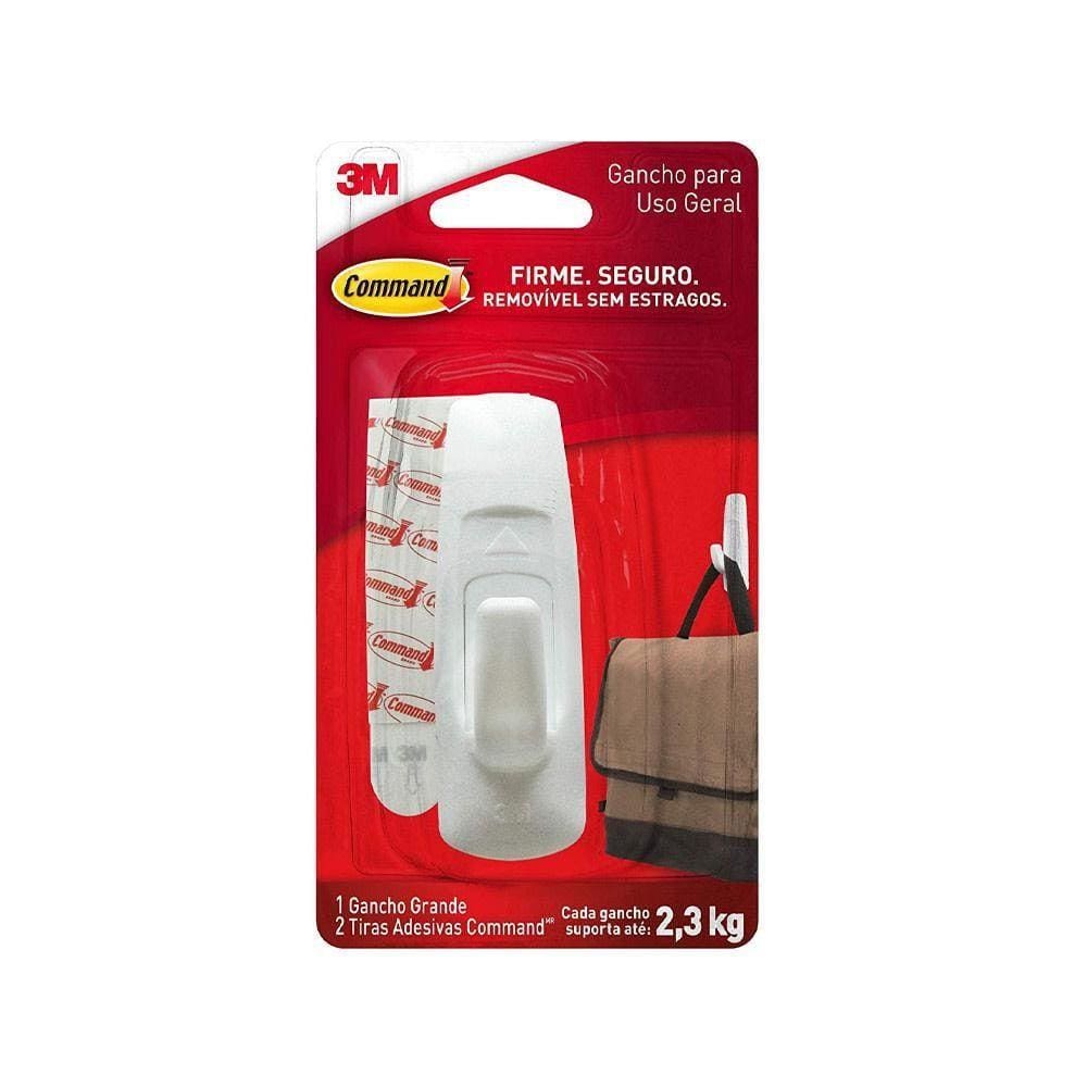 Gancho Command Grande Ate 2,3Kg Branco - 3M