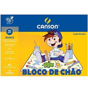 Bloco De Chão Canson 90G A2 Branco