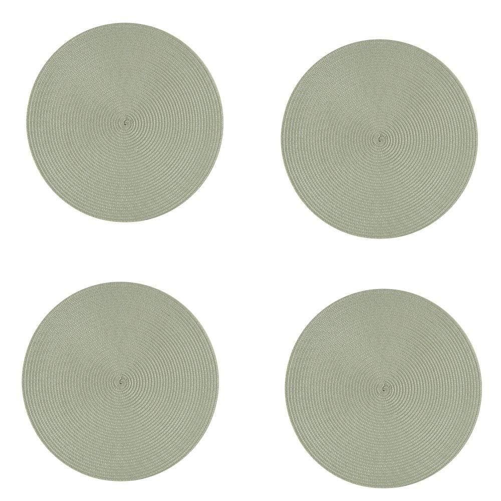 Jogo Americano Redondo 4 Quatro Unidades Verde Caribe