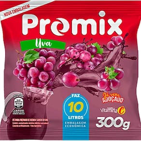 Refresco Pó Promix Caixa Com 10 Unidades De 300G - Uva