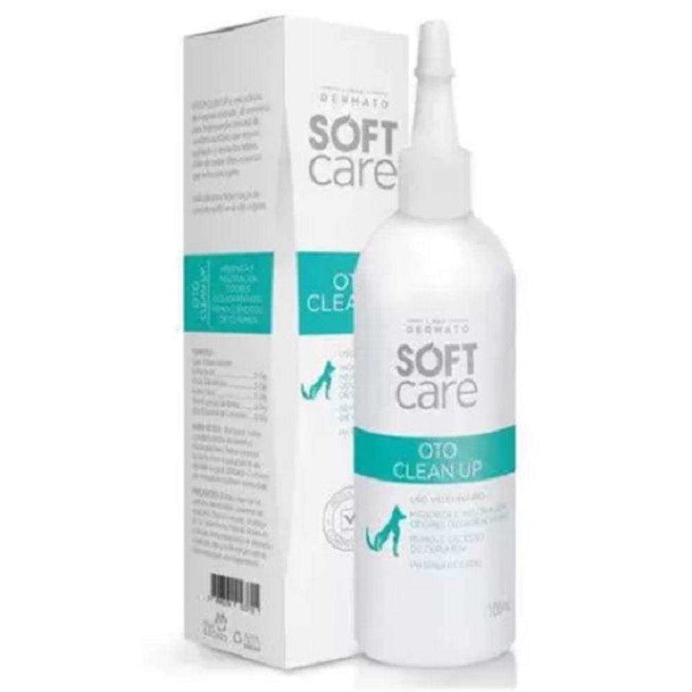 Solução Pet Society Soft Care Limpeza Auricular Oto Clean Up 100ml
