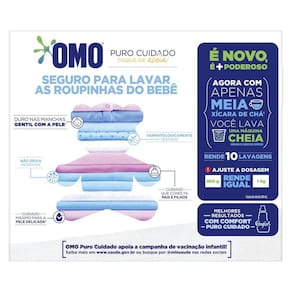 Detergente em Pó Omo Puro Cuidado 800G