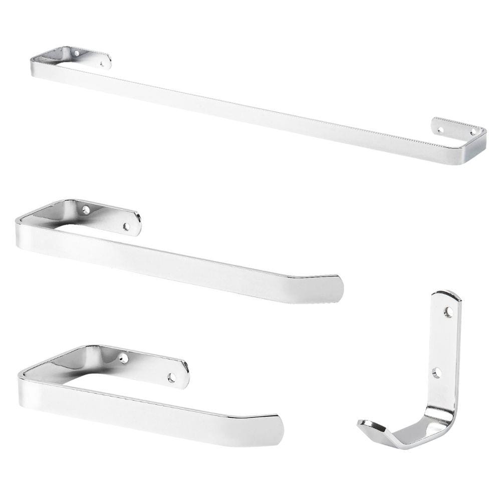 Kit Acessórios Para Banheiro Cromado 4 Peças