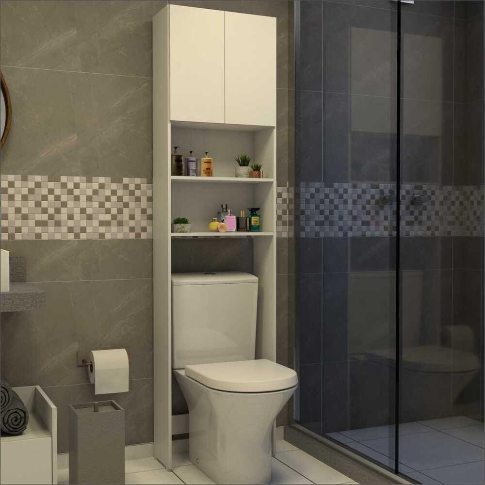 Armário Banheiro para Vaso Sanitário 2 Portas Aspen