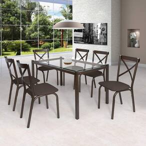 Sala de Jantar-Jogo de Mesa com 6 cadeiras-Copa-Móveis em Oferta (Novo) -  Móveis - Conjunto Habitacional Karina, Maringá 1243140648