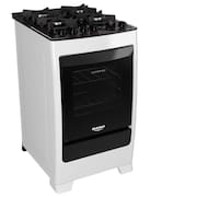 Fogão A Gás 4 Bocas Dako Supreme Glass Branco Automático Bivolt