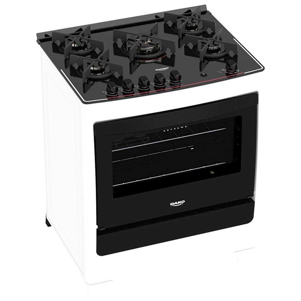Cooktop 5 bocas a gas acendimento automatico glass dako v01 dc5vtz pso