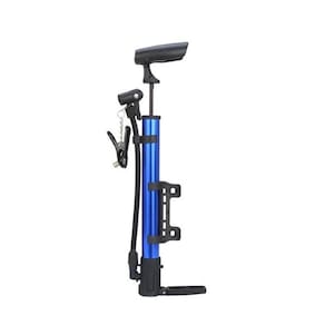 Bomba Alumínio Pneu Bicicleta Inflar Encher Bolas - Azul