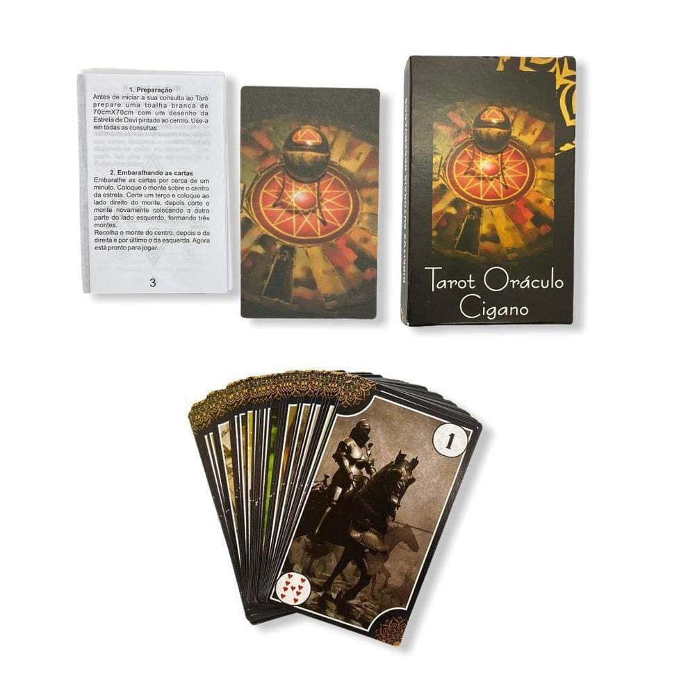 Baralho Tarot do Cigano Vladimir Deck 36 Cartas Oráculo em