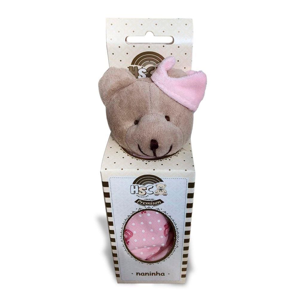 Naninha Hsc Plush Algodão Urso Coroa Rosa (Princesa)