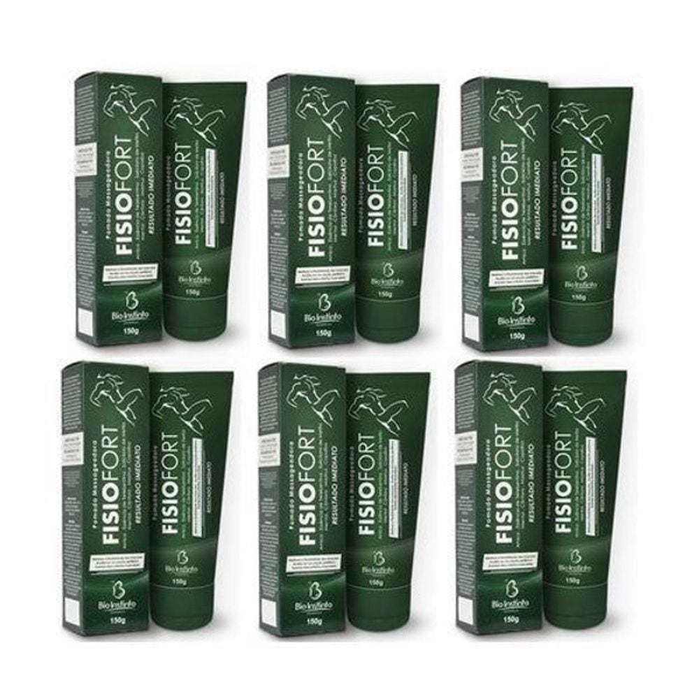Kit 6 Pomada Massageadora Fisiofort Bio Instinto