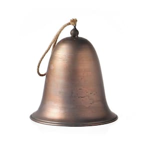 Sino Decorativo de Metal Bronze com Detalhe em Barbante 24cm LC0367 BTC
