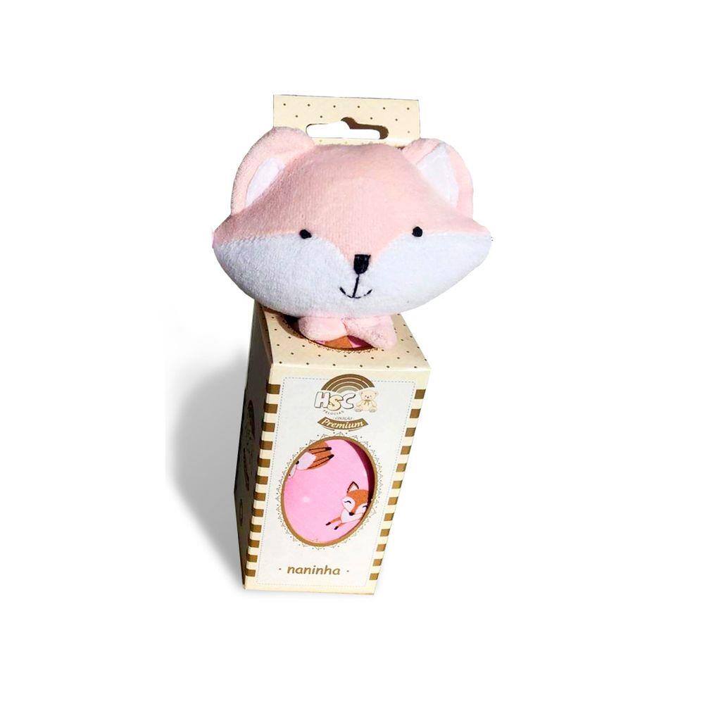 Naninha Hsc Plush Algodão Raposa Rosa