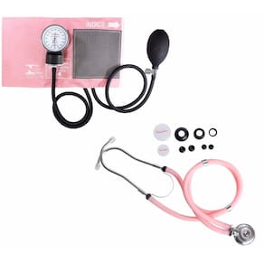 Kit Esfigmomanômetro + Estetoscopio Rappaport Rosa