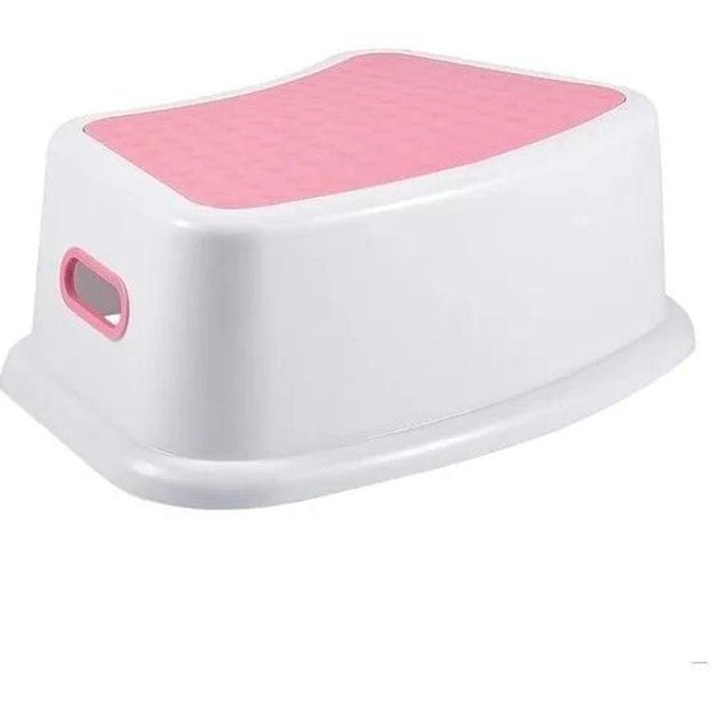 Banquinho 1 Degrau Step Infantil New Style Kababy Rosa