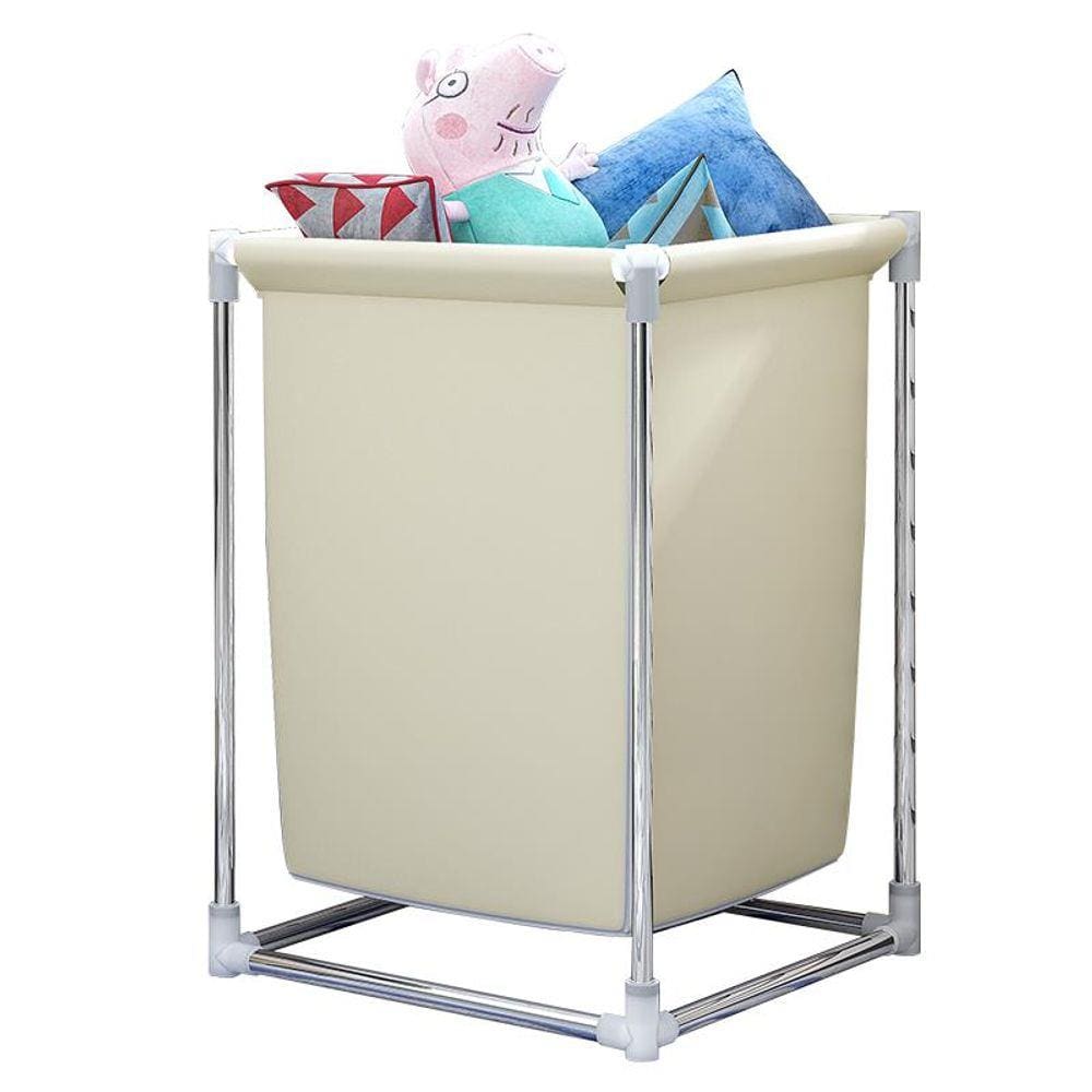 Cesto Organizador Multiuso Roupa Suja Brinquedo Objetos Bege
