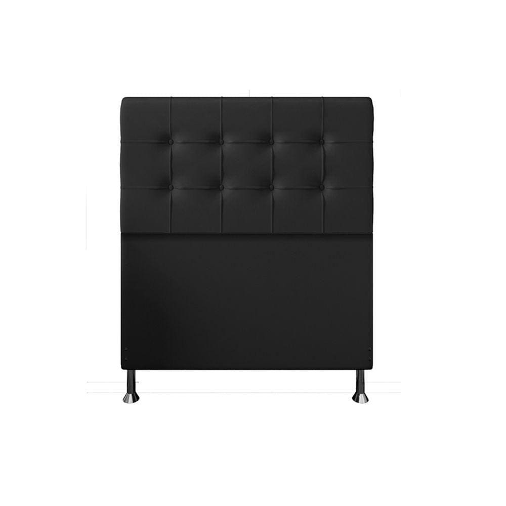 Cabeceira Solteiro 0,90m Atenas Suede Preto
