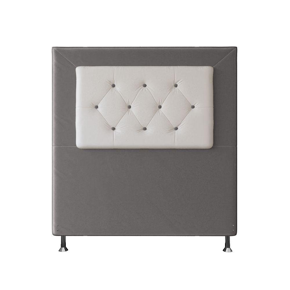 Cabeceira Solteiro 0,90m Havana Suede Cinza