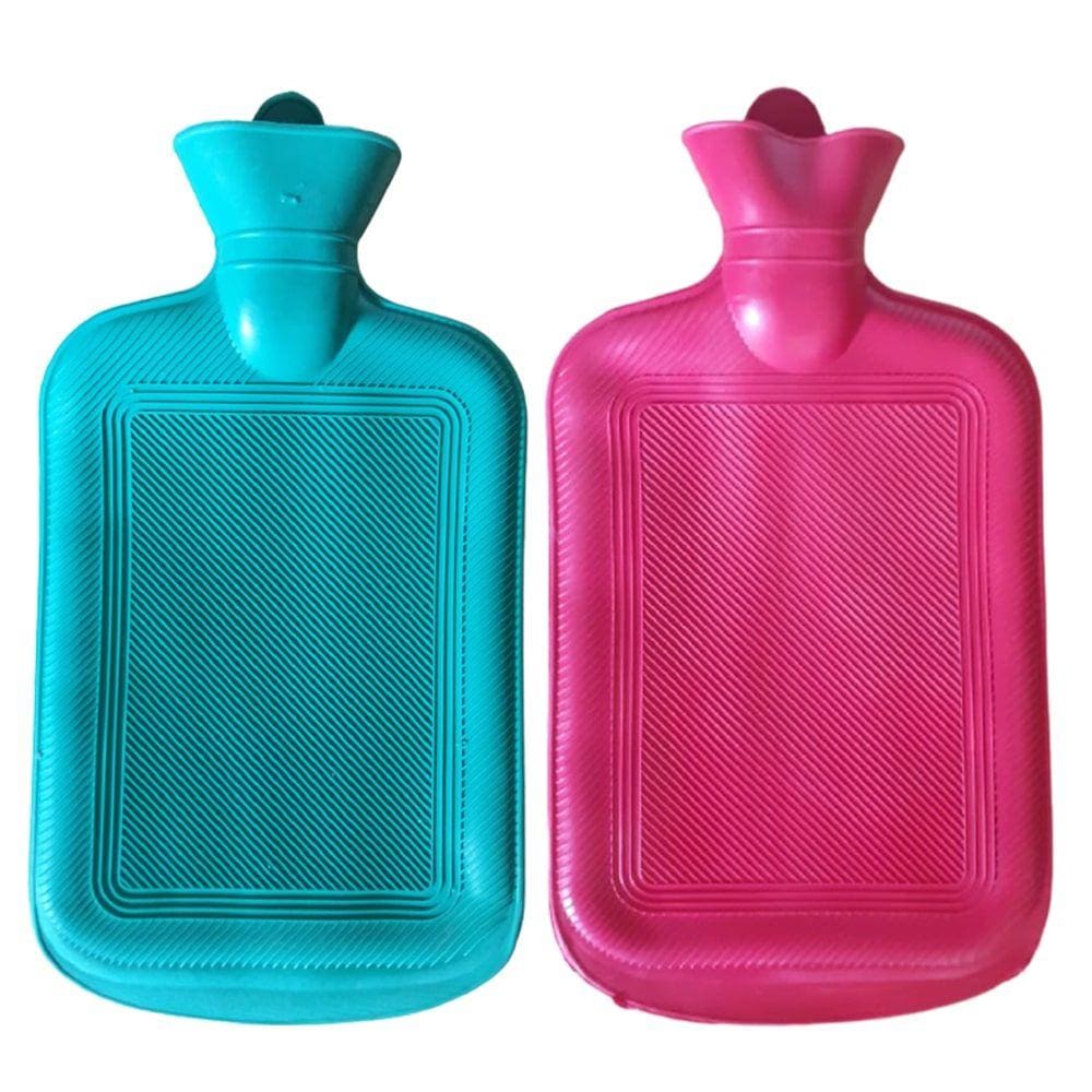 2 Bolsas Borracha Água Quente Térmica Compressa Gelo 1,8 L