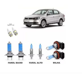 Kit Lampada Super Branca Vw Voyage G6 Farol Alto+baixo+milha