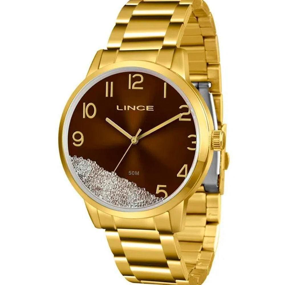 Relógio Feminino Dourado Lince LRG4379L