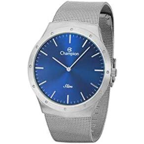 Relógio Champion Masculino Slim Mesh Prateado - Ca21811F