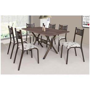 Conjunto de Mesa com 6 Cadeiras Ciplafe Poeme
