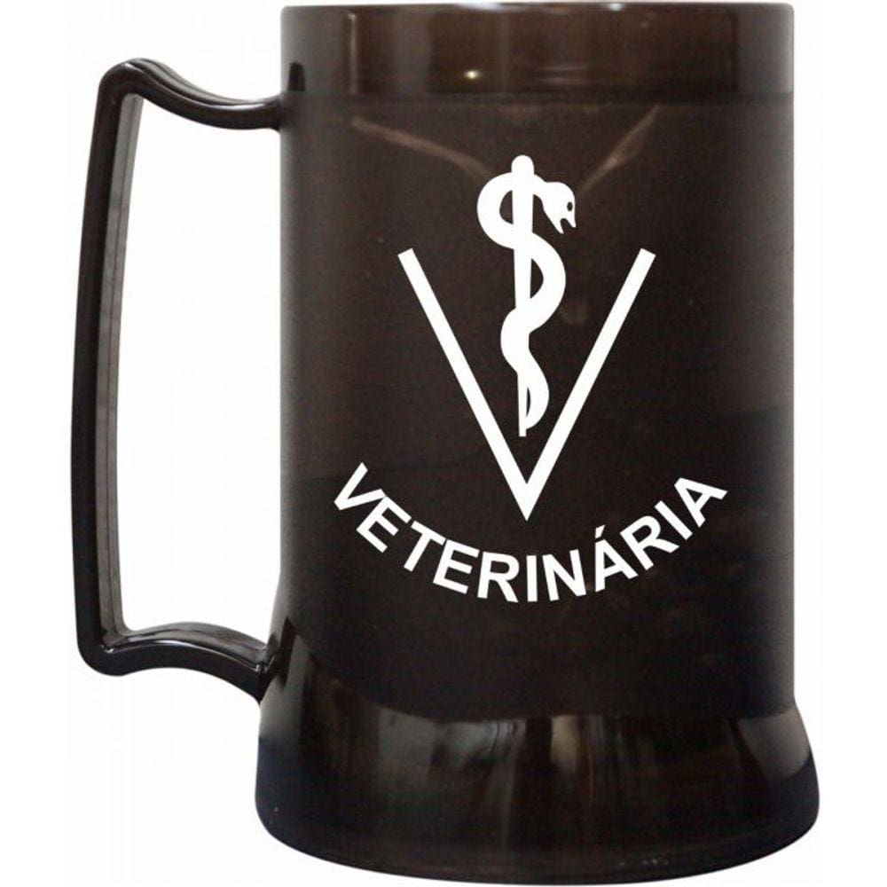 Caneca Gel Preta 400ml Profissões Veterinária - Cebola 99124