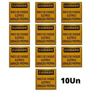 Placa Cuidado - Geração Própria - Padrão CPFL Tam 13x13 c/ 10un