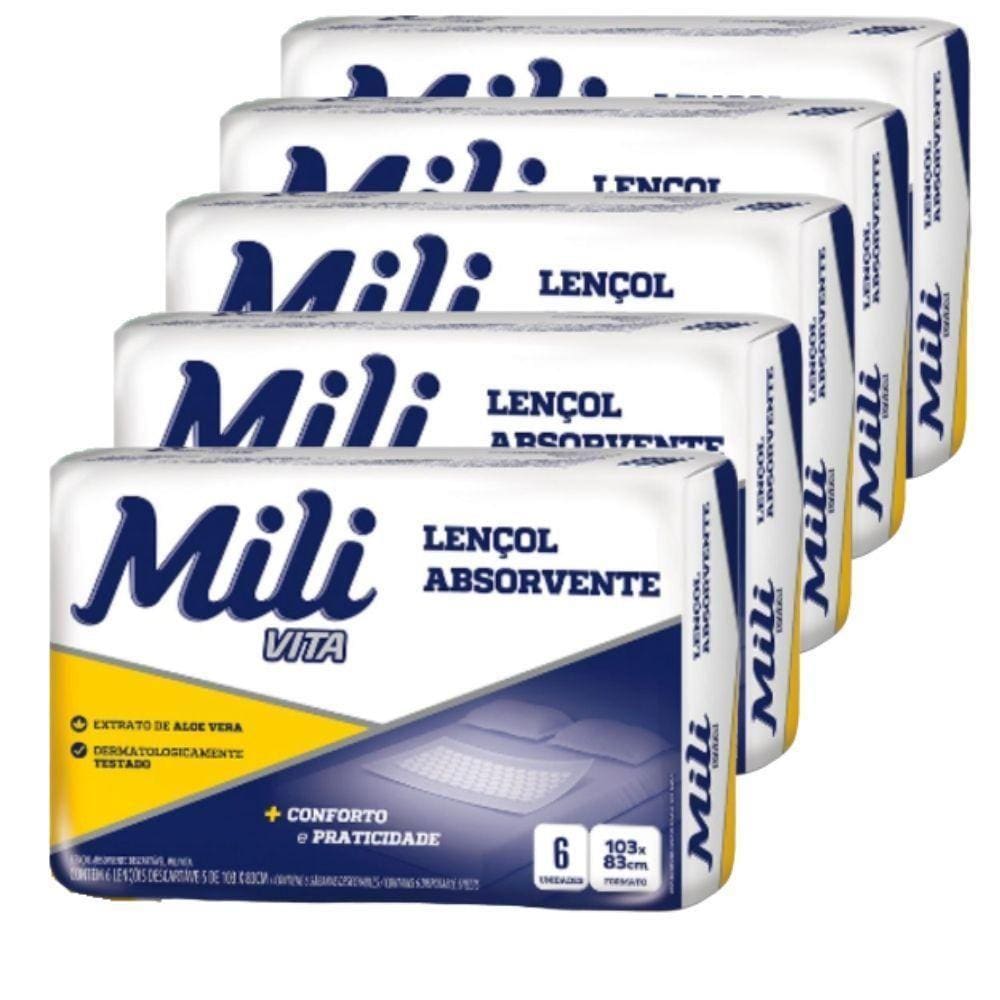 Lençol Descartável Absorvente para Adulto com 5 Pacotes